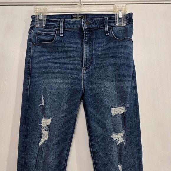 Abercrombie and Fitch simone high rise super skinny jeans size 25 distressed - Picture 5 of 12